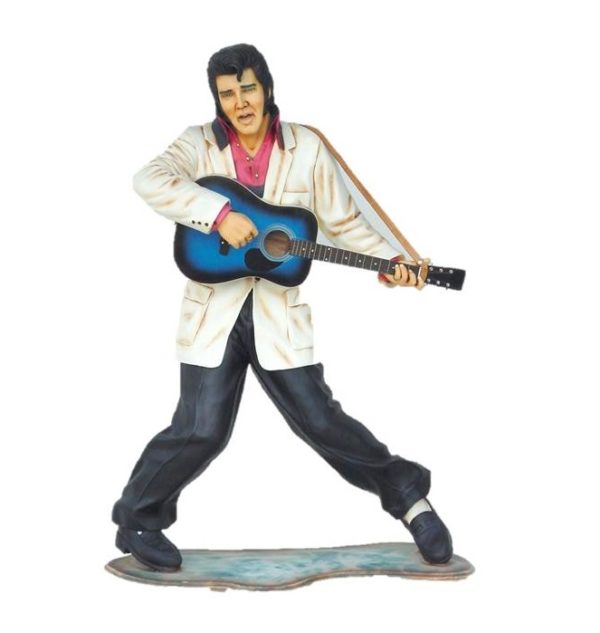 Photo of a statue that resembles Elvis Presley in his younger years
