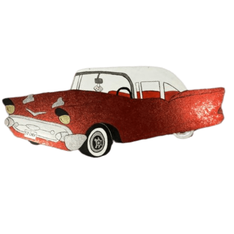 57 Chevy Car Red Prop