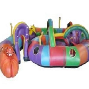 Inflatable Kiddie Maze with a Jungle Animal Theme