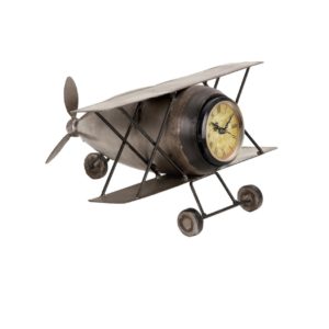 Vintage Antique Airplane Biplane Clock