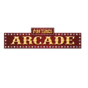 Arcade Sign 2 x 8 ft in nostalgic design