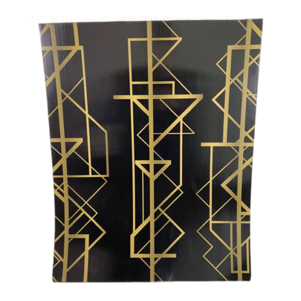 Art Deco Panel Black and Gold Abstract Shapes Mix