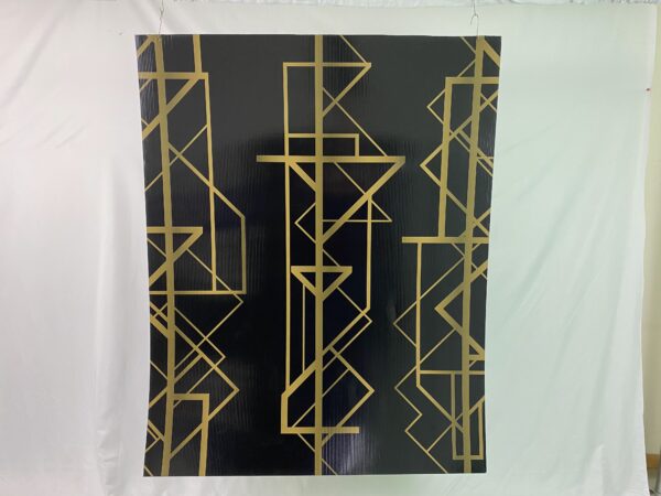 Art Deco Panel Black And Gold Abstract Shapes Mix Magic Special Events