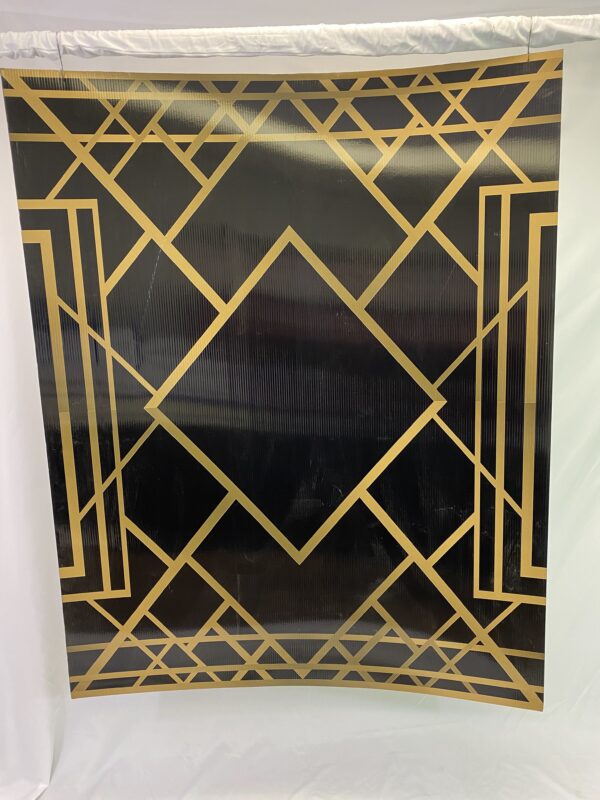 Art Deco Panel Black And Gold Diamonds Magic Special Events