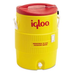 Yellow Beverage Dispenser Cooler 10 Gallon for Party Rentals and Corporate Events Hire