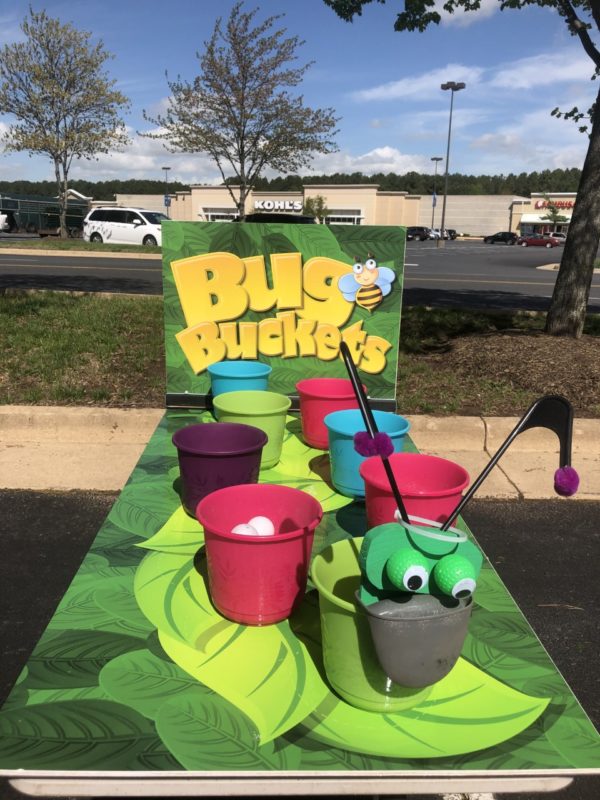 Bug Buckets Spring Time Easter Carnival Midway Game for Party Rentals and Corporate Special Events Hire