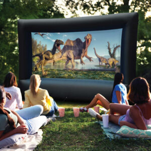 Backyard Outdoor Movie Screen and Package for DIY Party Rentals