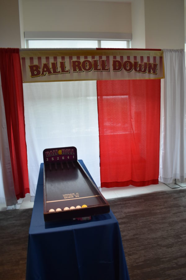 Ball Roll Down Over Under Carnival Midway Game for Party Rentals and Corporate Special Events Hire