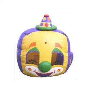 Inflatable Kiddie Amusement Ride Shaped like a giant clown head