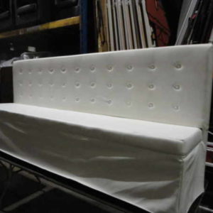 Banquette Sofa White 8 feet Rental