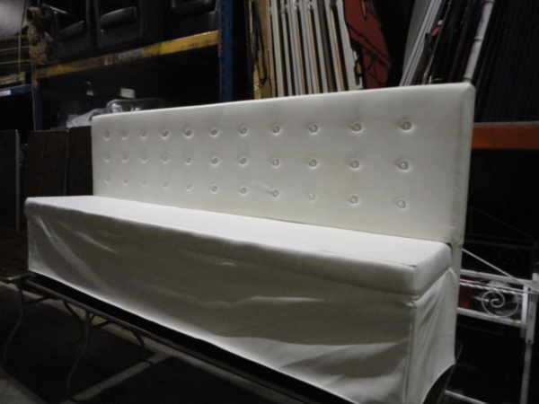 Banquette Sofa White 8 feet Rental