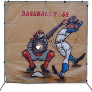 Carnival Toss Game showing a baseball catcher
