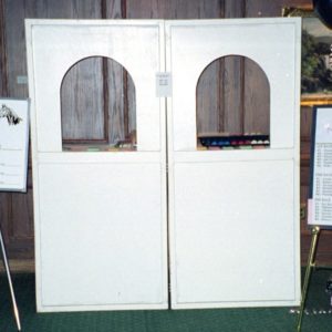 Betting Cashier Wagering Window White for Party Rentals and Corporate Events for Horse Race or Casino Parties