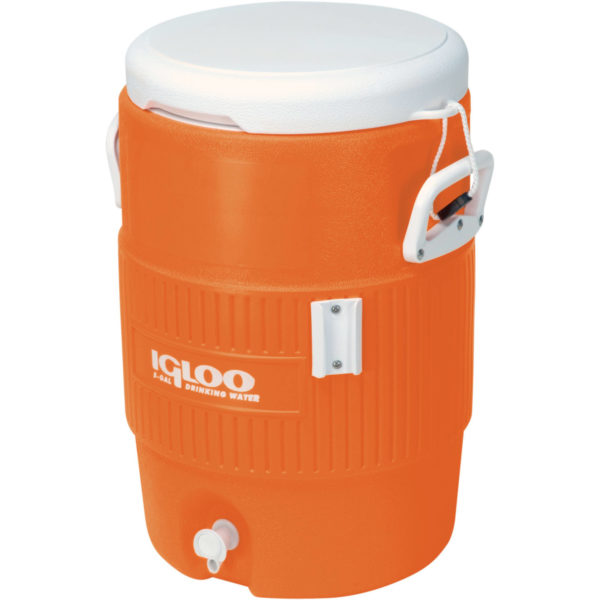 Orange Beverage Dispenser Cooler 5 Gallon for Party Rentals and Corporate Events Hire