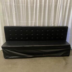 Black Banquette Sofa Seat 8 ft
