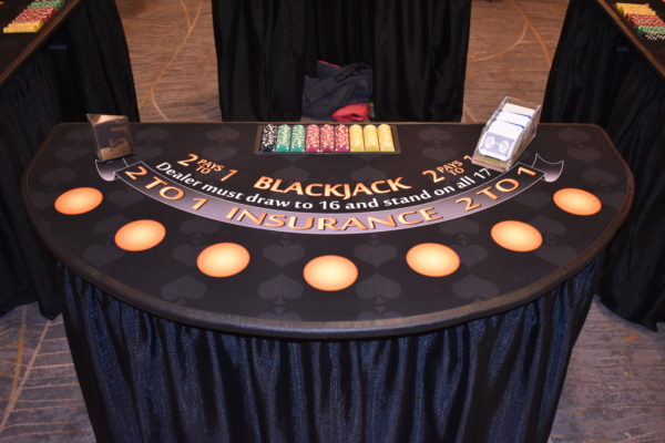 Blackjack 21 Casino Table for Party Rentals