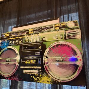 Boombox Speaker Cutout Sign Prop Magic Special Events