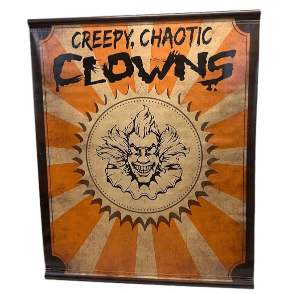 Creepy Chaotic Clowns Banner Sign