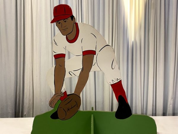 Cutout Prop of baseball infielder player