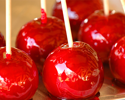 Photo of red candy apples