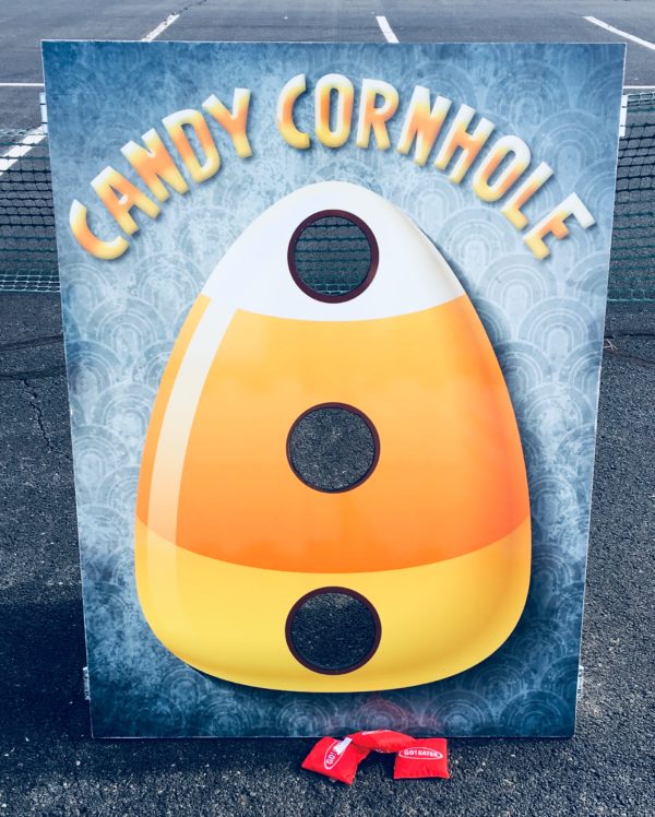 Candy Cornhole Bean Bag Toss Halloween Carnival Game for party rentals and corporate events