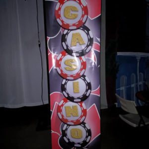 Casino Party Chips and Pips Banner