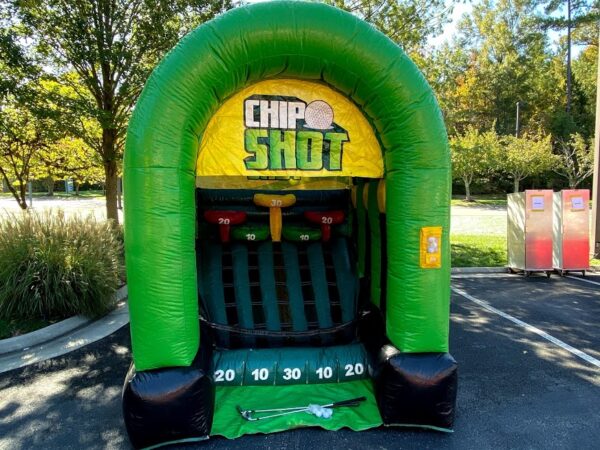 Green Inflatable cage for golf chipping contest