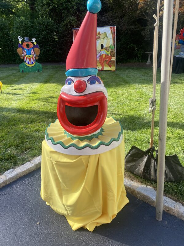 Clown Head Trash Can Cover for Carnival Theme Party Rentals