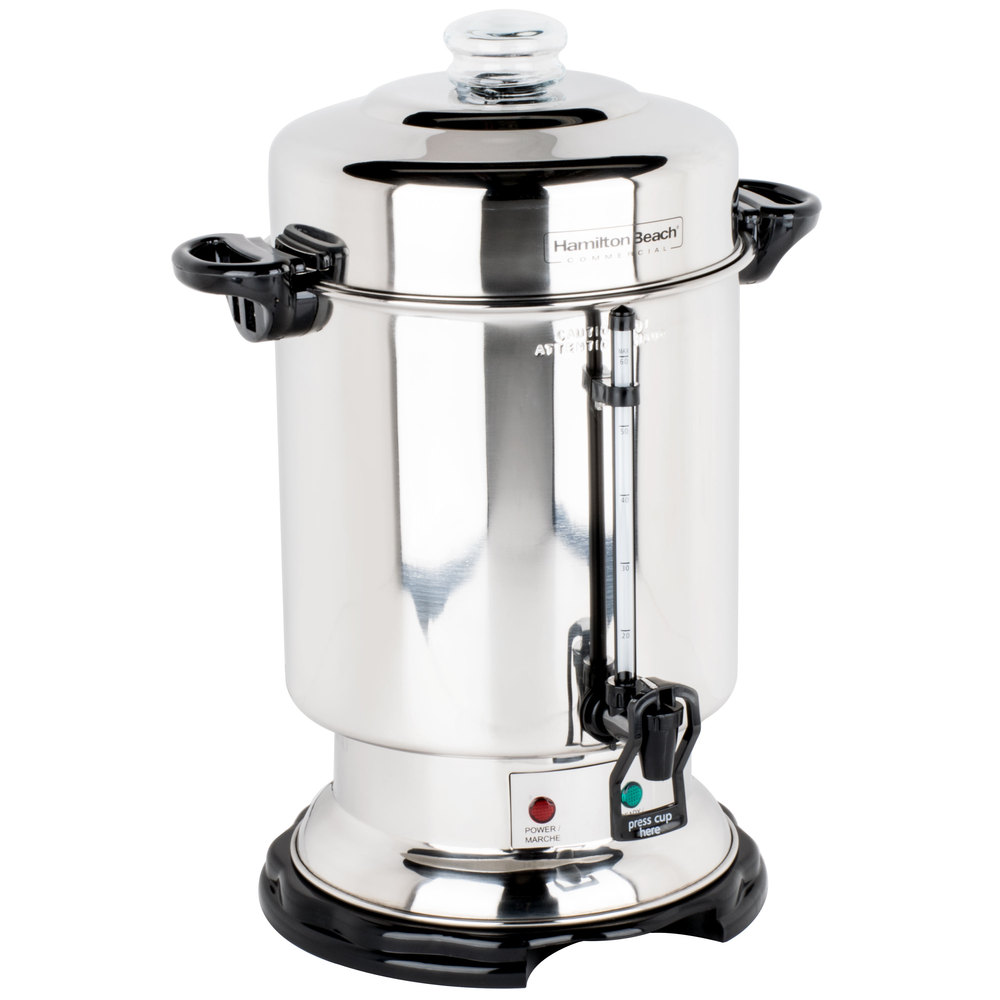 60 Cup/100 Cup Commercial Coffee Maker, Stainless Steel Large
