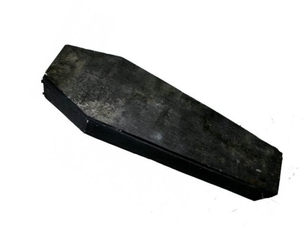 Photo of a old wood coffin or casket prop