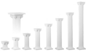 Column Greek Roman Sizes for party rentals and corporate events