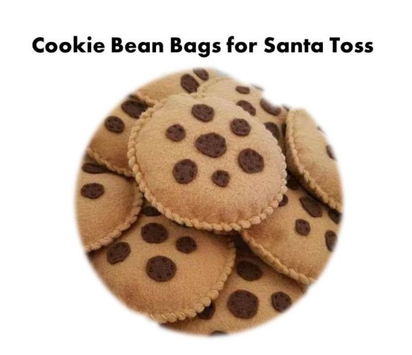 Cookies Bean Bags for Santa Cookie Toss Carnival Frame Game