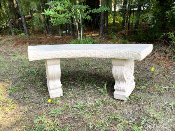 a faux sandstone garden bench prop