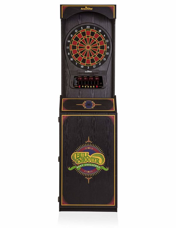Cabinet Style Arcade Game with Dartboard and Soft Tip Darts for Corporate Events Party