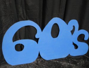 Decades Prop 60's Cut Out Blue