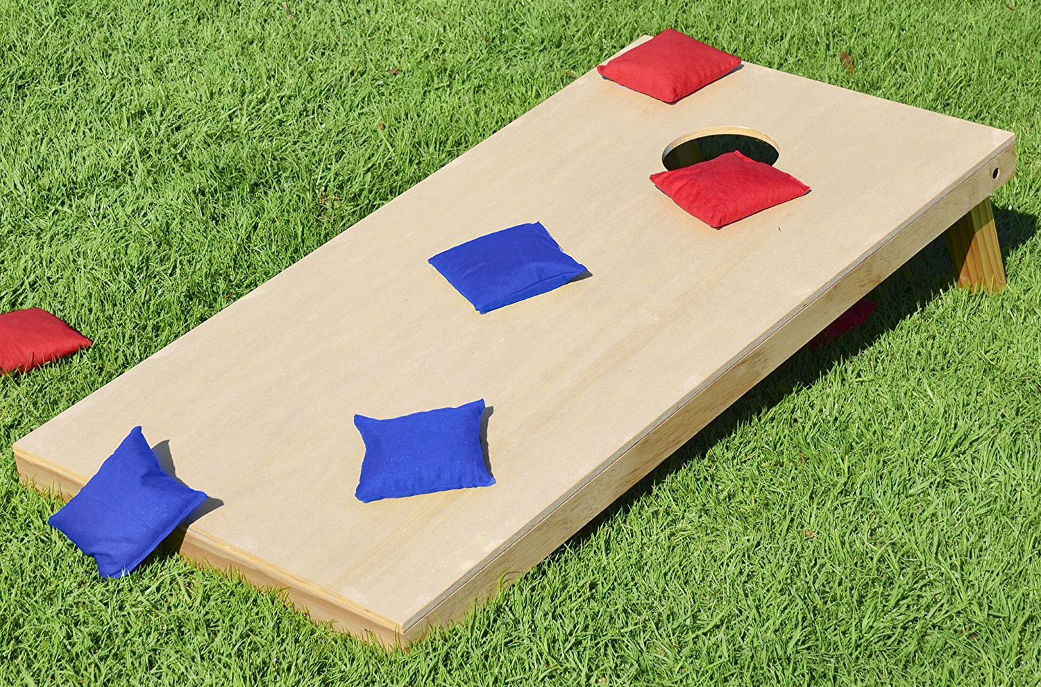 thumbnail image 2 of BackyardgamesUSA Cornhole Bean Bag Toss Game Set – Black, Red & Gold Boards With Bags 2 of 5