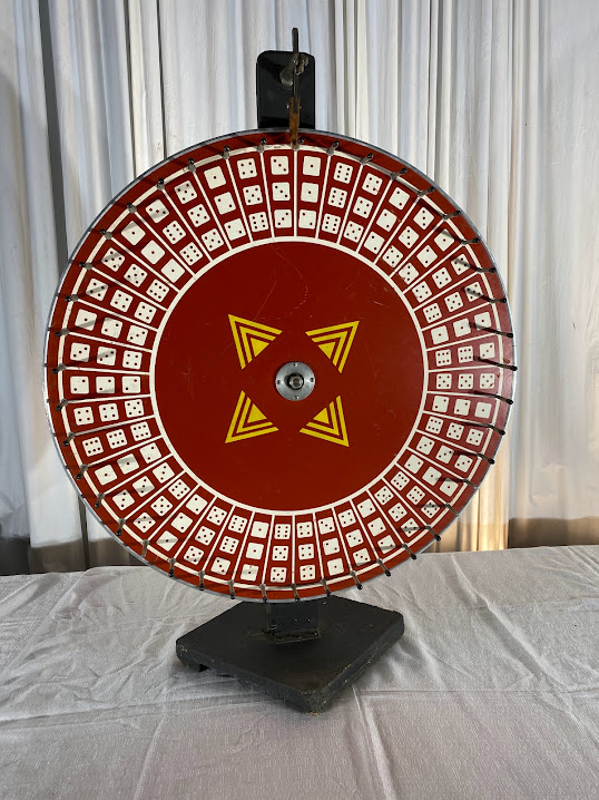 Wheel of Fortune Spinning Wheel Game with Dice Motif