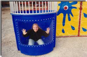 Dunk Tank Dunking Machine for Party Rental Corporate Events Virginia Maryland Window View