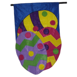 Three 3 Easter Eggs Flag Decoration for Party Rentals and Corporate Special Events