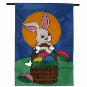 Easter Bunny With Eggs in Basket Flag Decoration for Party Rentals and Corporate Special Events