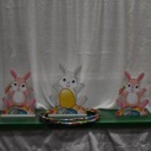 Easter Bunny Carnival Game with 3 bunnies
