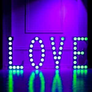 Decorative Light Up Marquee Letters for Weddings