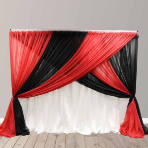 Fabric Photo Backdrop Red And Black