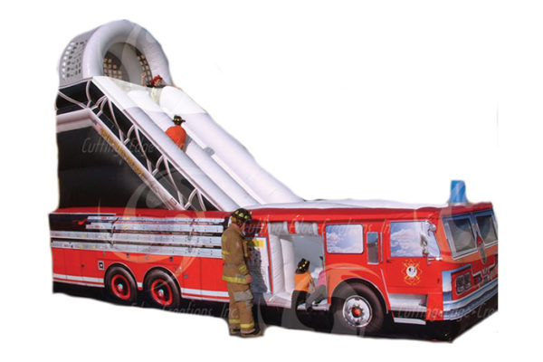 Realistic Ladder Fire Truck Big Giant Inflatable Slide