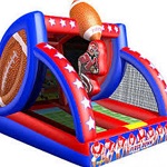 Photo of an inflatable football game