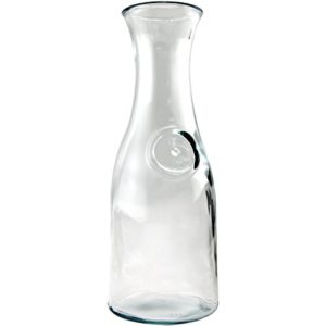 CARAFE DECANTER VASE CLEAR GLASS 1 LITER for Party Rentals and Catering Events