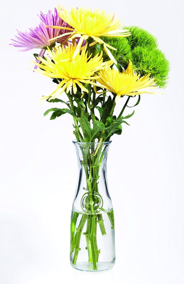 CARAFE DECANTER VASE CLEAR GLASS 1 LITER for Party Rentals and Catering Events or Floral Decorating