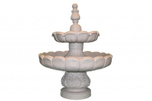 Garden Water Fountain Prop 2 Tier Off White Sandstone Appearance 48 inches for Party Rentals and Corporate Events