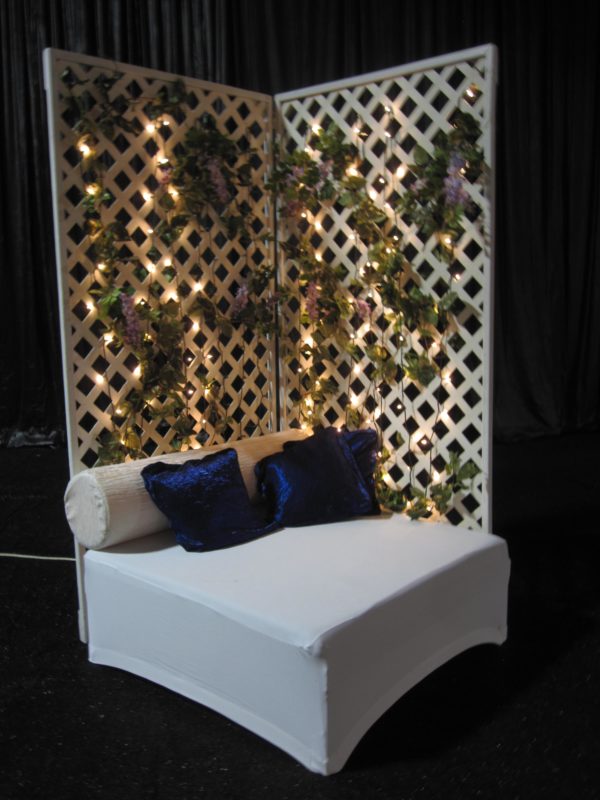 Diamond shaped Lattice White Screen Panel for Party Rentals and Corporate Events Hire 5