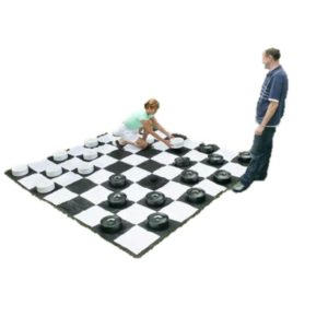 Photo of giant checkers or draughts game set